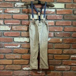 Cat & Jack Tan Kids Pants with Suspenders